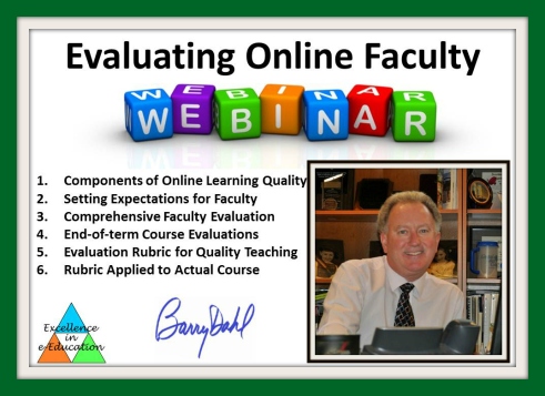 Webinar banner: evaluating online faculty