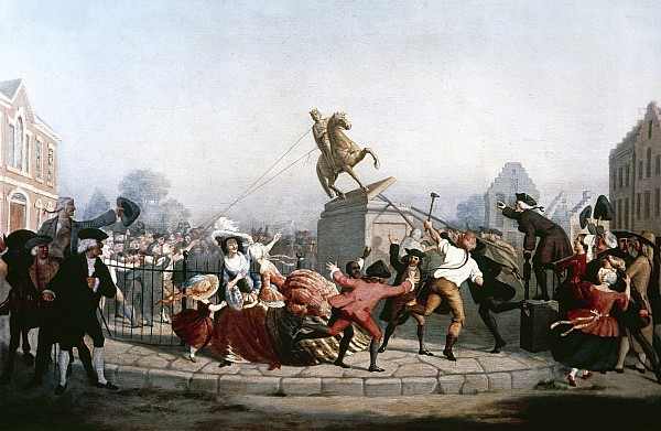 Pulling Down the Statue of King George III by William Walcutt (Wikimedia Commons)